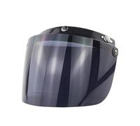 Motorcycle Durable Windproof 3-Snap Visor Lens Shield for Motorcycle Helmets Flip Up Down Open Face Anti Glaring Helmet Accessories(Blue)(Dark Tea)