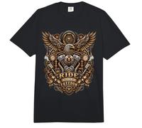 Motorcycle Eagle Ride Driven By Freedom Biker Quote Comfort Colors Adult Heavyweight T-Shirt