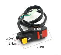 Motorcycle Electric/stop Button Kill Switch for 7/8 Handlebars - Abs Construction Right-side Mount Direct Replacement for Atv/dirt for Bike