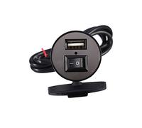 Motorcycle Electric USB with Switch Motorcycle Phone Power Adapter GPS USB Socket - Waterproof 12V to 5V 1.5A