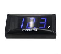 Motorcycle Electric Vehicle 12V 150V Voltmeter Accessories with Electronic Meter for Continuous Voltage and Battery Status Display (blue light)