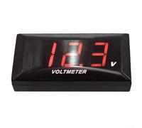 Motorcycle Electric Vehicle 12V 150V Voltmeter Accessories with Electronic Meter for Continuous Voltage and Battery Status Display (Red light)
