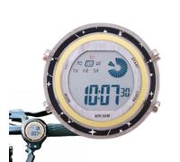 Motorcycle Electronic Watch - Waterproof Digital Bike Clock Handlebar Mount Clock | Vibration Resistant LED Display, Battery Clock for Motorcycle, Scoot