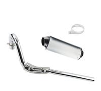 motorcycle End Pipes 28 MM Motorcycle Exhaust Muffler Silencer Pipe Assembly Kit Fit For CRF50 KT SUZUKI Pit Bike Motocross(White)