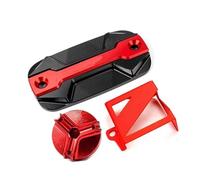 Motorcycle Engine Oil Cap For Africa Twin 1100 1000 CRF1100L CRF1000L Motorcycle Accessories Brake Fluid Reservoir Cover Engine Oil Cap(3 pcs-Red)