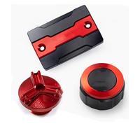 Motorcycle Engine Oil Cap For MT09 MT-09 Mt 09 2014-2022 Accessories Front And Rear Brake Fluid Cover Protective Shell And Fill Port Protective(Red,C)