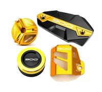 Motorcycle Engine Oil Cap For Z900 Z 900 2017-2024 2020 2021 2022 2023 Motorcycle Brake Fluid Cylinder Master Reservoir Oil Filler Cap Guard(Yellow,B)