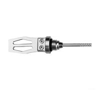 Motorcycle engine oil dipstick accessory designed to offer precise oil level readings with clear markings, crafted from aluminum alloy for long lasting use (Silver)