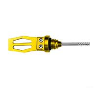 Motorcycle engine oil dipstick accessory designed to offer precise oil level readings with clear markings, crafted from aluminum alloy for long lasting use (Gold)