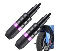 Motorcycle Engine Protection - Set of 2 Crash Pads, Aluminium Alloy and ABS, M8 Fall Protection Screw | Engine Mudguard for Motorcycle, Street, Workshop, Sports, Travel, Safety