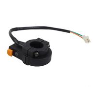 Motorcycle Engine Start Button 12V Push Switch Red LED Ignition for Bike for atv Racing - Wide Fit Black ABS