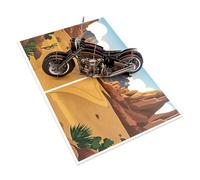 Motorcycle Enthusiast Popup Birthday Card With Envelope Thick Paper Happy Blessing Unique Him Personalised Motorcycle Themed