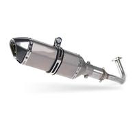 Motorcycle Escape Exhaust Motorcycle Scooter Exhaust Muffler Full System Middle Pipe For HONDA PCX125 PCX150 Silencer(C with AK sticker)