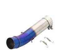 Motorcycle Exhaust Compatible With CB400 Motorcycle Exhaust Middle Pipe Round Muffler Slip-On All Years