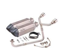 Motorcycle Exhaust Double Vent Front Mid Link Pipe Escape Modified Muffler For MSX125 MSX 125 Engine(3)