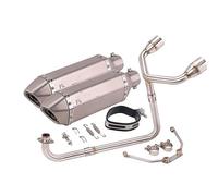 Motorcycle Exhaust Double Vent Front Mid Link Pipe Escape Modified Muffler For MSX125 MSX 125 Engine(2)