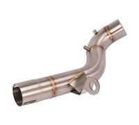 Motorcycle Exhaust Escape Mid Link Pipe Connect Stainless Steel For F750GS F850GS F 750 850 GS 2018-2021 WEFOLCC(Silver)