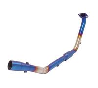 Motorcycle Exhaust Escape Modified Muffler Front Middle Link Pipe For MT15 YZF R15 V3 MT125 2020 2021 HRQCTIM(Blue)