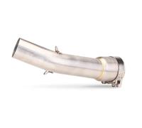 Motorcycle Exhaust Escape Muffler Middle Link Pipe Slip On For Fz1 N F S For Fazer For For Fz1n For Fz1000 2005 To 2016 Silencer Eliminator(Silver)