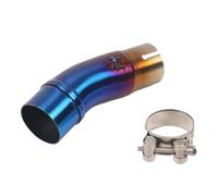 Motorcycle Exhaust Escape Muffler System Mid Link Pipe 51MM For For Ninja 400 EX400 Z400 2017-2023 HRQCTIM(Blue)