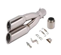 Motorcycle Exhaust For Benelli For 502C For R1 For R3 For R25 Motorcycle Double Hole Exhaust Pipe Muffler Escape With DB Killer Motorcycle Exhaust Pipe(A left sticker)