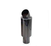 Motorcycle Exhaust For EPLUS Universal Stainless Steel Motorcycle Exhaust Muffler Tail Pipe Tip 51mm 63mm 76mm Moto Pipe Muffler(Titanium 63MM)