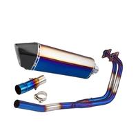 Motorcycle Exhaust For N-ja 400 Z400 2017-2025 HF High Performance System-wide Link Pipeline 570mm Pack Exhaust Muffler Pipe(TYPE D)