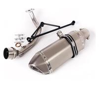 Motorcycle Exhaust For Y&amaha GY6 125cc 150cc Motorcycle Exhaust System Muffler Baffle Front Connection Link Pipe Stainless Steel Muffler Silencer(4)