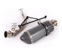 Motorcycle Exhaust For Y&amaha GY6 125cc 150cc Motorcycle Exhaust System Muffler Baffle Front Connection Link Pipe Stainless Steel Muffler Silencer(1)