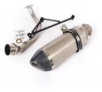 Motorcycle Exhaust For Y&amaha GY6 125cc 150cc Motorcycle Exhaust System Muffler Baffle Front Connection Link Pipe Stainless Steel Muffler Silencer(2)