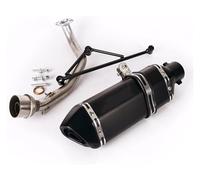 Motorcycle Exhaust For Y&amaha GY6 125cc 150cc Motorcycle Exhaust System Muffler Baffle Front Connection Link Pipe Stainless Steel Muffler Silencer(6)
