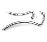 Motorcycle Exhaust For Y&amaha V Star For Dragstar 1100 XVS1100 Slash Cut Exhaust System Pipe Baffle Drag Pipes With Muffler Removable Silencers Muffler Silencer(Chrome)