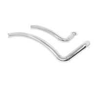 Motorcycle Exhaust Full System Slash Cut Silencer Tube Dual Muffler Drag Pipe For Kawasaki EN800 VN800 For Vulcan S 800 VN400 VN 400(Chrome)