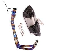 Motorcycle Exhaust Full Systems Modified Titanium Alloy Front Link Pipe 51mm Muffler For Kawasaki For Ninja 400 Z400 For Z 2017 2018 2019 2020