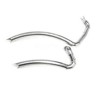 Motorcycle Exhaust Header Pipe For Virago For XV125 For XV 125 For XV250 For 250 Motorcycle Slash Cut Exhaust Muffler Vent Pipe System(Chrome)