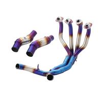 Motorcycle Exhaust Header Titanium Alloy Motorcycle Exhaust Elbow Muffler Pipe Connect The 51MM Muffler For Z1000 2010-2024 Exhaust Type(Onecolor)