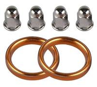 Motorcycle Exhaust Mid Link Pipe For ATC185 1980 ATC185S 1981-1983 ATC200 81-83 ATC200E 1982-1983 ATC200ES 1984 2pcs Exhaust Muffler Pipe Gasket 4pcs Nut