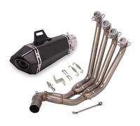 Motorcycle Exhaust Mid Link Pipe For CBR650 CBR650R CB650F Motorcycle Exhaust Escape Full System Front Mid Modified Muffler Carbon Fiber Silencer Slip On Muffler Section(6)