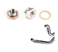 Motorcycle Exhaust Mid Link Pipe For Dyna Fat Bob For FXDF 2012 2013 2014 2015 2016 2017 18 Mm-12 Mm Exhaust O2 Oxygen Sensor Pipe Reducer Adapter(2 Pcs)