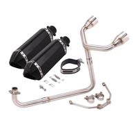 Motorcycle Exhaust Mid Link Pipe For MSX125 MSX 125 Motorcycle Exhaust Full System Modified Double Hole Muffler 51mm Front Middle Link Pipe(3)
