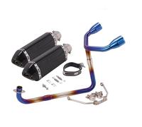 Motorcycle Exhaust Mid Link Pipe For MSX125 MSX 125 Motorcycle Exhaust Full System Modified Double Hole Muffler 51mm Front Middle Link Pipe(7)