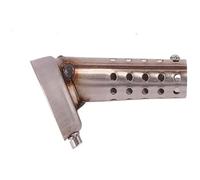 Motorcycle Exhaust Mid Link Pipe For Universal 35mm 42mm 45mm 48mm 51mm 60mm Motorcycle Exhaust Muffler Catalyst DB Killer Silencer Noise Sound Eliminator(D Akra)