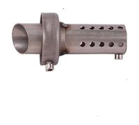 Motorcycle Exhaust Mid Link Pipe For Universal 35mm 42mm 45mm 48mm 51mm 60mm Motorcycle Exhaust Muffler Catalyst DB Killer Silencer Noise Sound Eliminator Muffler Section(E Yoshi)