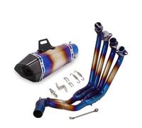 Motorcycle Exhaust Middle Link For CBR650 CBR650R CB650F Motorcycle Muffler Slip On Exhaust Escape System Front Mid Modified Muffler Carbon Fiber Silencer(7)