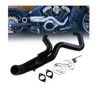 Motorcycle Exhaust Middle Link For Indian For Scout 2015 2016 2017 2018 2019 2020 2021 2022 2023 2 In 1 Exhaust Pipe System Accessories Motorcycle Accessories(Black)