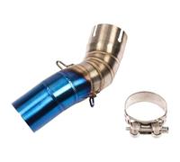Motorcycle Exhaust Middle Link For Kawasaki Z900 A2 Z900e 2017-2023 Motorcycle Exhaust Escape System Modiifed Middle Link Pipe Stainless Steel Muffler(Silver)