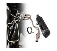 Motorcycle Exhaust Middle Link For T&riumph For Tiger 900Rally Pro 2020 2021 Accessories Lossless Motorcycle Full System Carbon Fiber Front Link Tube Modified(B)