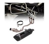 Motorcycle Exhaust Middle Link For T&riumph For Tiger 900Rally Pro 2020-2021 Lossless Full Exhaust System Carbon Fiber Tail Pipe Front Link Tube Accessories Motorcycle(B)