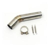 Motorcycle Exhaust Middle Link Pipe Fit For Suzuki Fit For GSXR 600 750 K6 K7 K8 Exhaust Muffler Silencer Middle Link Pipe Motorcycle(K6-K7 white)