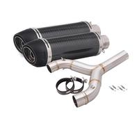 Motorcycle Exhaust Middle Link Pipe For Aprilia Shiver 750 Sl750 Shiver750 Gt 750Gt 2008-2017 Exhaust Silencer 51Mm Exhaust Muffler Muffler Exhaust(Color 2)